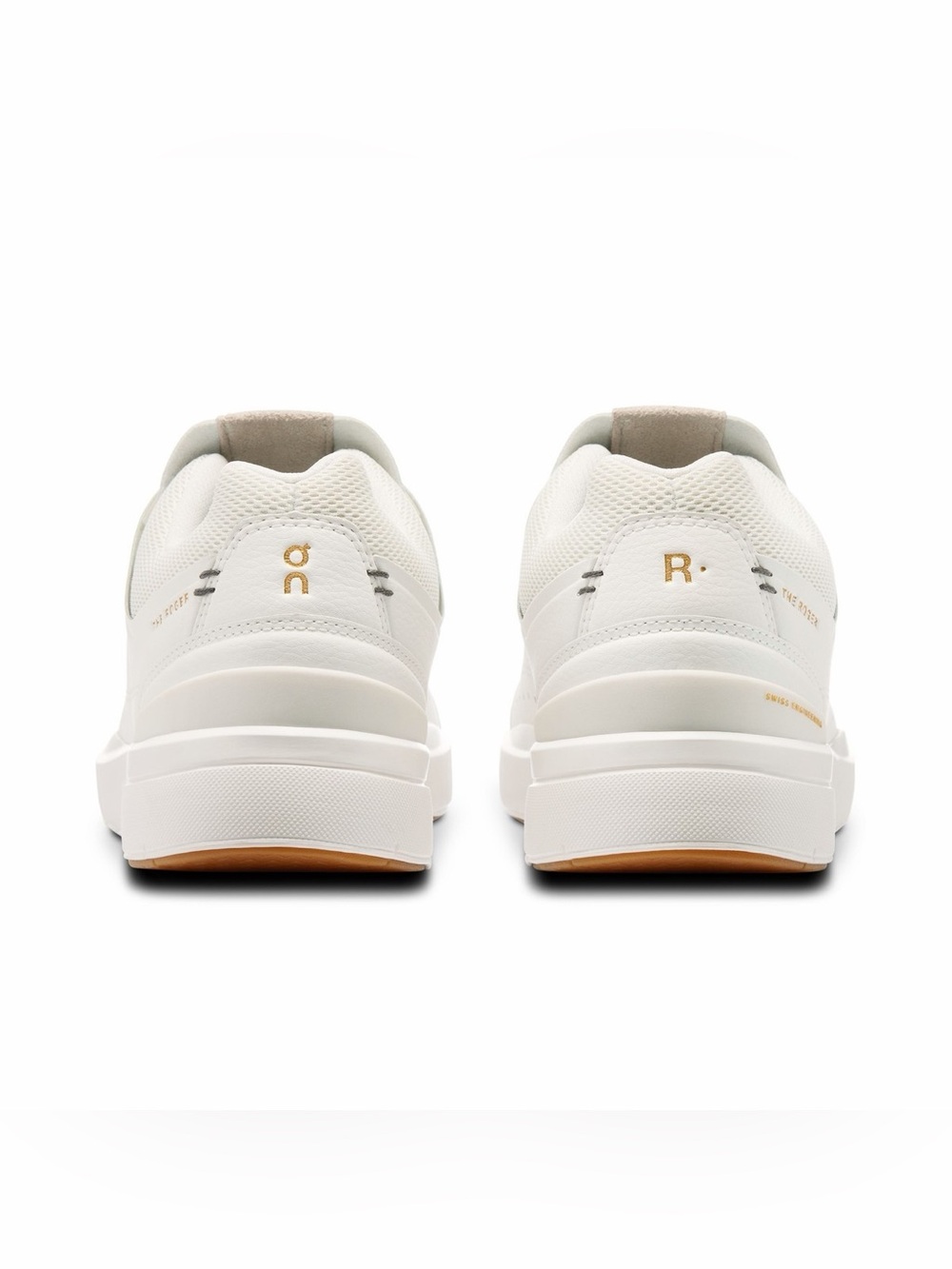 On Cloud | Women’s SZ 9 White “The Roger” Court Sneakers with Gold Accents